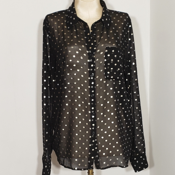 Forever 21 Tops - Forever 21 black and gold blouse size Medium